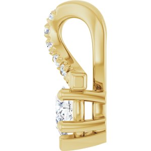 14K Yellow Gold 4x3 mm Pear Pendant Mounting – image 5