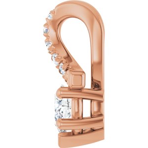 18K Rose Gold 4x3 mm Pear Pendant Mounting – image 5