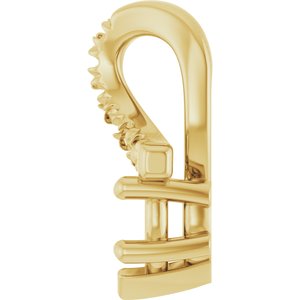 14K Yellow Gold 4x3 mm Pear Pendant Mounting – image 6