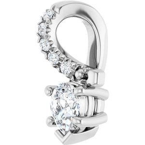 14K X1 White Gold 4x3 mm Pear Pendant Mounting – image 3