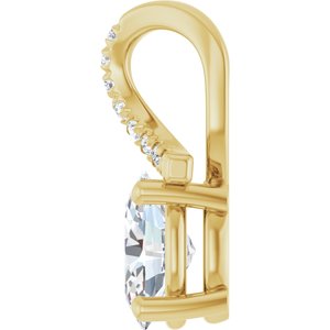 10K Yellow Gold 7.5x5.5 mm Oval Pendant Mounting – image 5