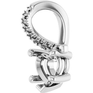 Sterling Silver 5x5 mm Heart Pendant Mounting – image 4