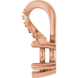 10K Rose Gold 5x5 mm Heart Pendant Mounting – image 6