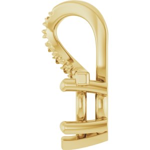 14K Yellow Gold 5x5 mm Heart Pendant Mounting – image 6