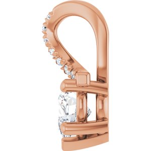 10K Rose Gold 5x5 mm Heart Pendant Mounting – image 5