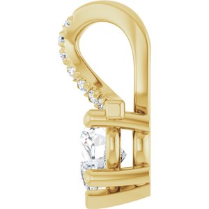 14K Yellow Gold 5x5 mm Heart Pendant Mounting – image 5