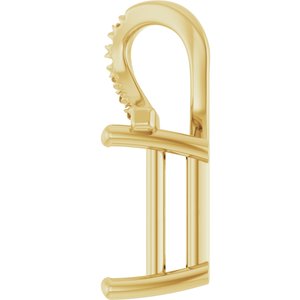 10K Yellow Gold 9x9 mm Square Pendant Mounting – image 6