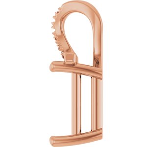 18K Rose Gold 9x9 mm Square Pendant Mounting – image 6