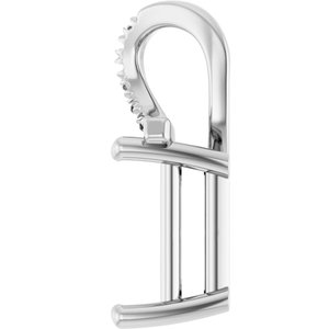 18K White Gold 9x9 mm Square Pendant Mounting – image 6