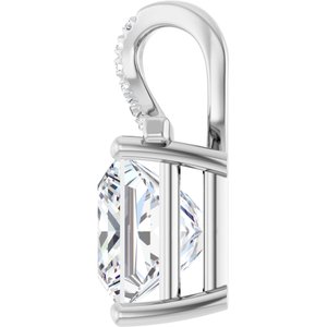 Sterling Silver 9x9 mm Square Pendant Mounting – image 5