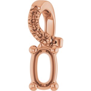 18K Rose Gold 5x3 mm Elongated Cushion Pendant Mounting – image 2