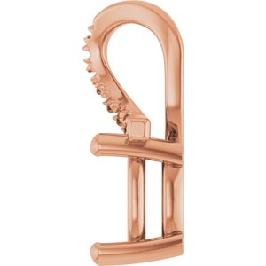 10K Rose Gold 8x8 mm Cushion Pendant Mounting – image 6