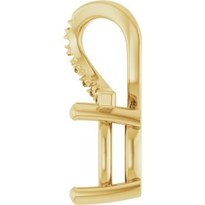 10K Yellow Gold 8x8 mm Cushion Pendant Mounting – image 6