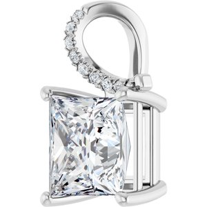 Platinum 9x9 mm Square Pendant Mounting – image 3
