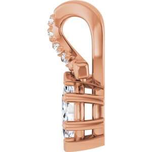 10K Rose Gold 5x3 mm Marquise Pendant Mounting – image 5