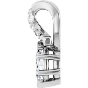 18K White Gold 5x3 mm Marquise Pendant Mounting – image 5