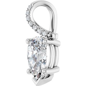 Continuum Sterling Silver 10x6 mm Pear Pendant Mounting – image 3