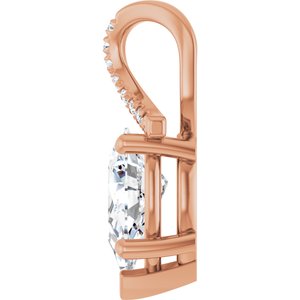 14K Rose Gold 10x6 mm Pear Pendant Mounting – image 5