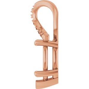 10K Rose Gold 10x6 mm Pear Pendant Mounting – image 6