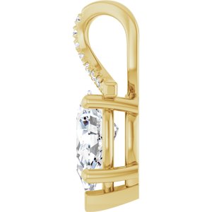 14K Yellow Gold 10x6 mm Pear Pendant Mounting – image 5