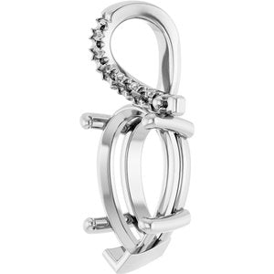 Sterling Silver 14x9 mm Pear Pendant Mounting – image 4