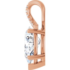 14K Rose Gold 14x9 mm Pear Pendant Mounting – image 5