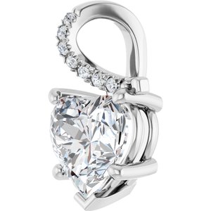 Sterling Silver 9x9 mm Heart Pendant Mounting – image 3