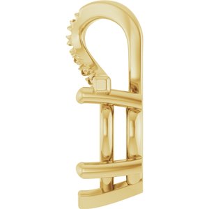 14K Yellow Gold 9x9 mm Heart Pendant Mounting – image 6