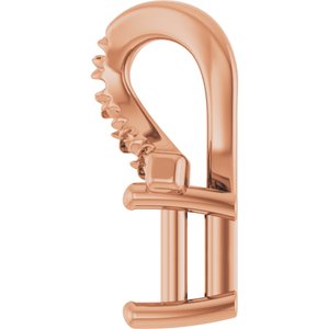 10K Rose Gold 3.5x3.5 mm Square Pendant Mounting – image 6