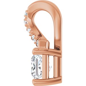 10K Rose Gold 3.5x3.5 mm Square Pendant Mounting – image 5