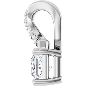 Continuum Sterling Silver 3.5x3.5 mm Square Pendant Mounting – image 5