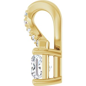 14K Yellow Gold 3.5x3.5 mm Square Pendant Mounting – image 5