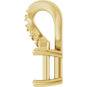 14K Yellow Gold 3.5x3.5 mm Square Pendant Mounting – image 6