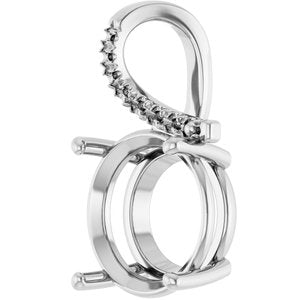 Continuum Sterling Silver 14 mm Round Pendant Mounting – image 4