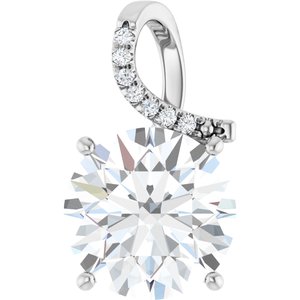 Sterling Silver 14 mm Round Pendant Mounting