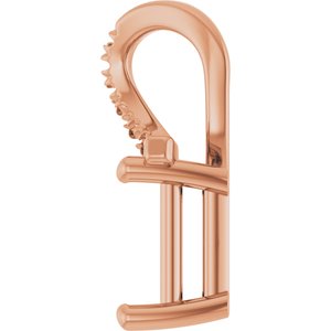 18K Rose Gold 6.5x6.5 mm Square Pendant Mounting – image 6