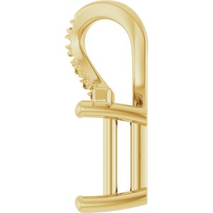 14K Yellow Gold 6.5x6.5 mm Square Pendant Mounting – image 6