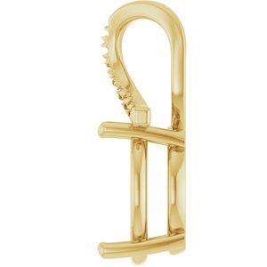 10K Yellow Gold 14 mm Round Pendant Mounting – image 6