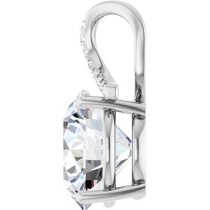 14K X1 White Gold 14 mm Round Pendant Mounting – image 5