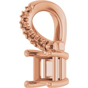 10K Rose Gold 3.25x3.25 mm Square Pendant Mounting – image 4