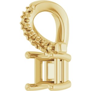 10K Yellow Gold 3.25x3.25 mm Square Pendant Mounting – image 4