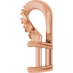 10K Rose Gold 3.25x3.25 mm Square Pendant Mounting – image 6