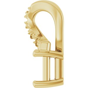 18K Yellow Gold 3.25x3.25 mm Square Pendant Mounting – image 6
