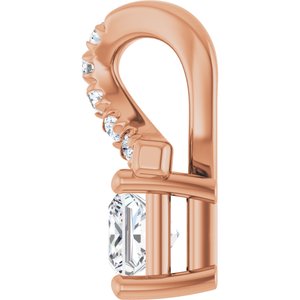 14K Rose Gold 3.25x3.25 mm Square Pendant Mounting – image 5