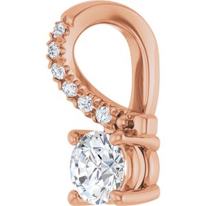 10K Rose Gold 4.1 mm Round Pendant Mounting – image 3
