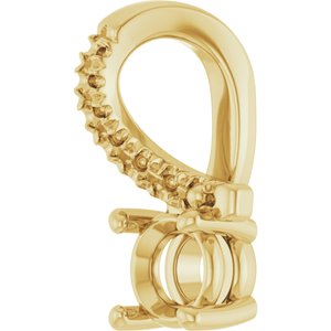 10K Yellow Gold 4.1 mm Round Pendant Mounting – image 4