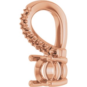 10K Rose Gold 4.1 mm Round Pendant Mounting – image 4