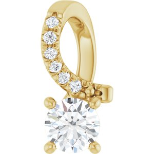 10K Yellow Gold 4.1 mm Round Pendant Mounting