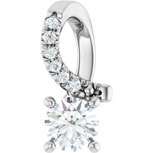 Sterling Silver 4.1 mm Round Pendant Mounting