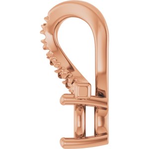 10K Rose Gold 4.1 mm Round Pendant Mounting – image 6